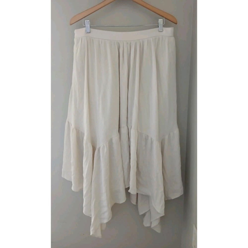 Torrid Tiered Handkerchief Hem Maxi Skirt Size 1 1X 14 16 Textured Boho Western